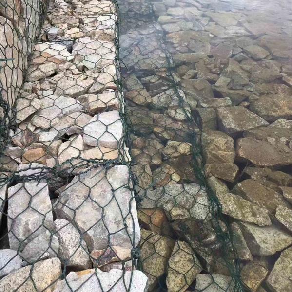 Hot-Dip Galvanized Gabion Mattress Flexible Stone Cage Grid For Riverbank