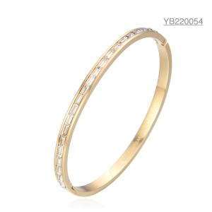 China Ring Style CZ Gold Jewelry Fashion Full Rhinestone Buckle Bracelet wholesale