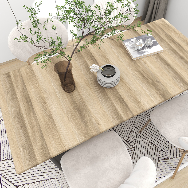 Geometric Textured Embossed Wood Grain Self-Adhesive Vinyl Wallpaper for Furniture Decoration