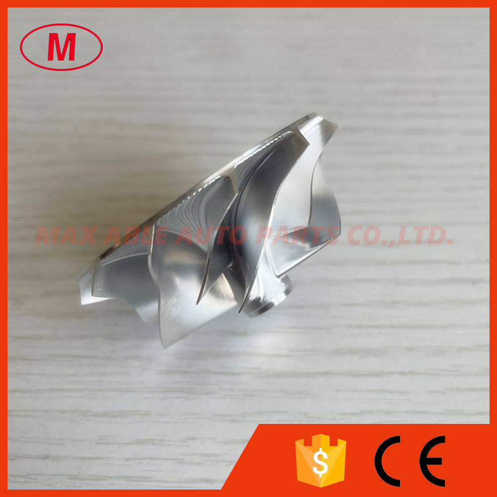K04 reverse 45.09/56.08mm 6+6 blades 5306-123-2216 aluminum 2618/milling/ billet compressor wheel for K0422881 5304-970-0303/0304/0080/0081 TT30 Madza