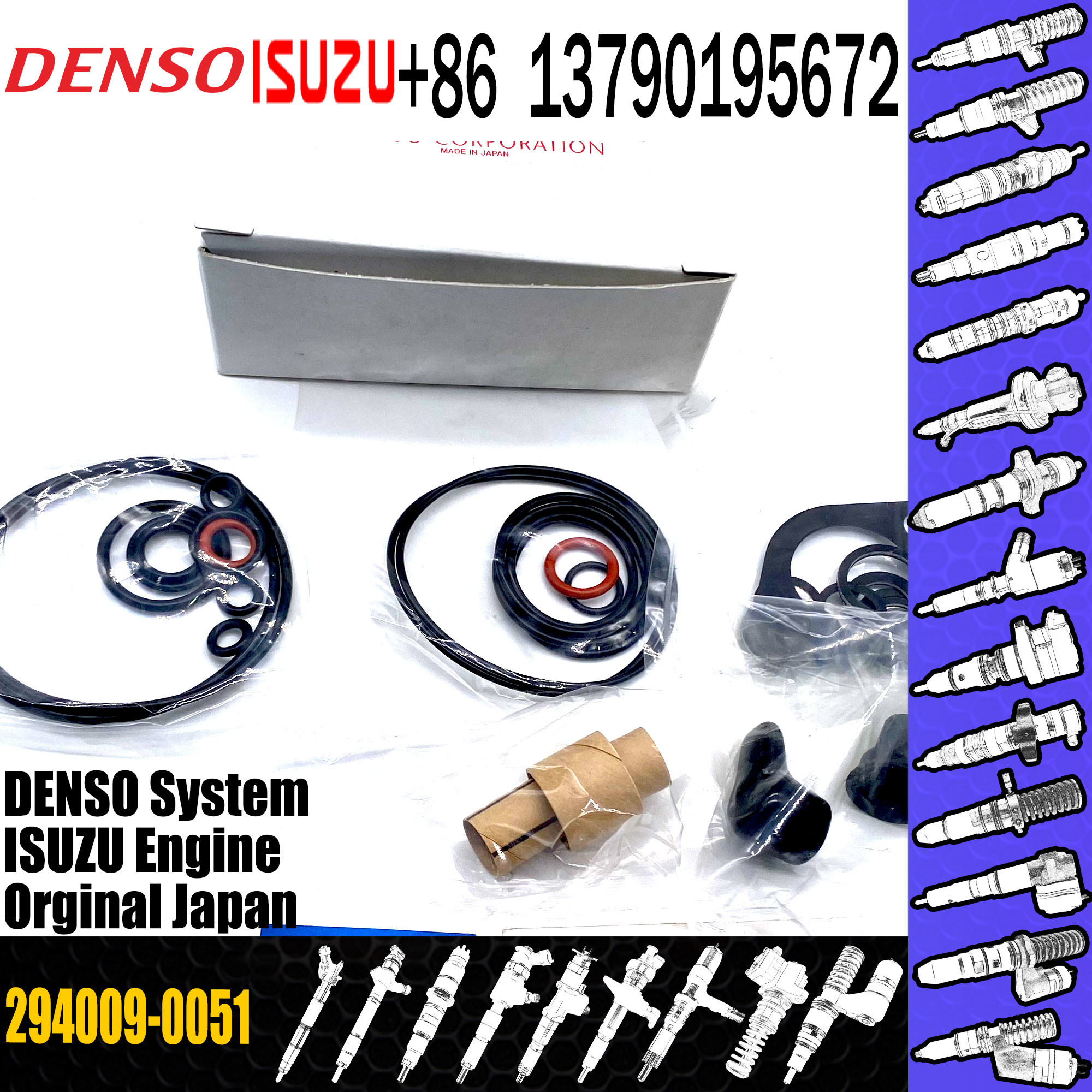 Denso HP3 Injector Control Valve 294009-0051 Repair Kits For Excavator