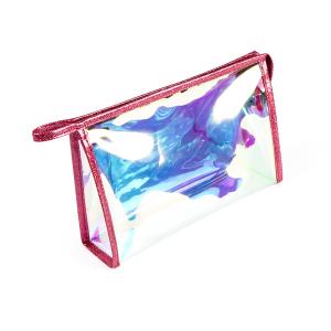 China Laser Logo TPU Lady Travel Holographic Cosmetic Bag wholesale