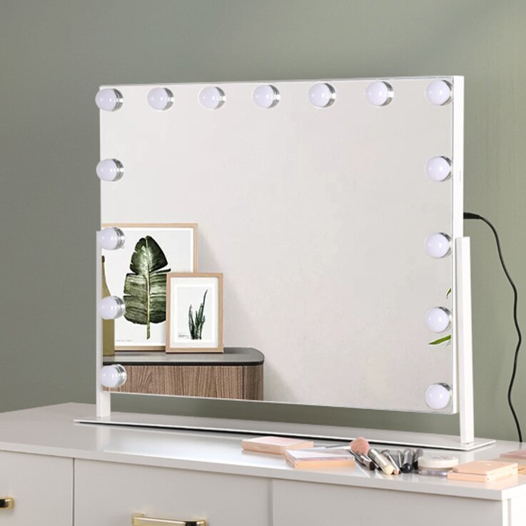 Illuminated Lighted Small Hollywood Mirror 12x Magnifying