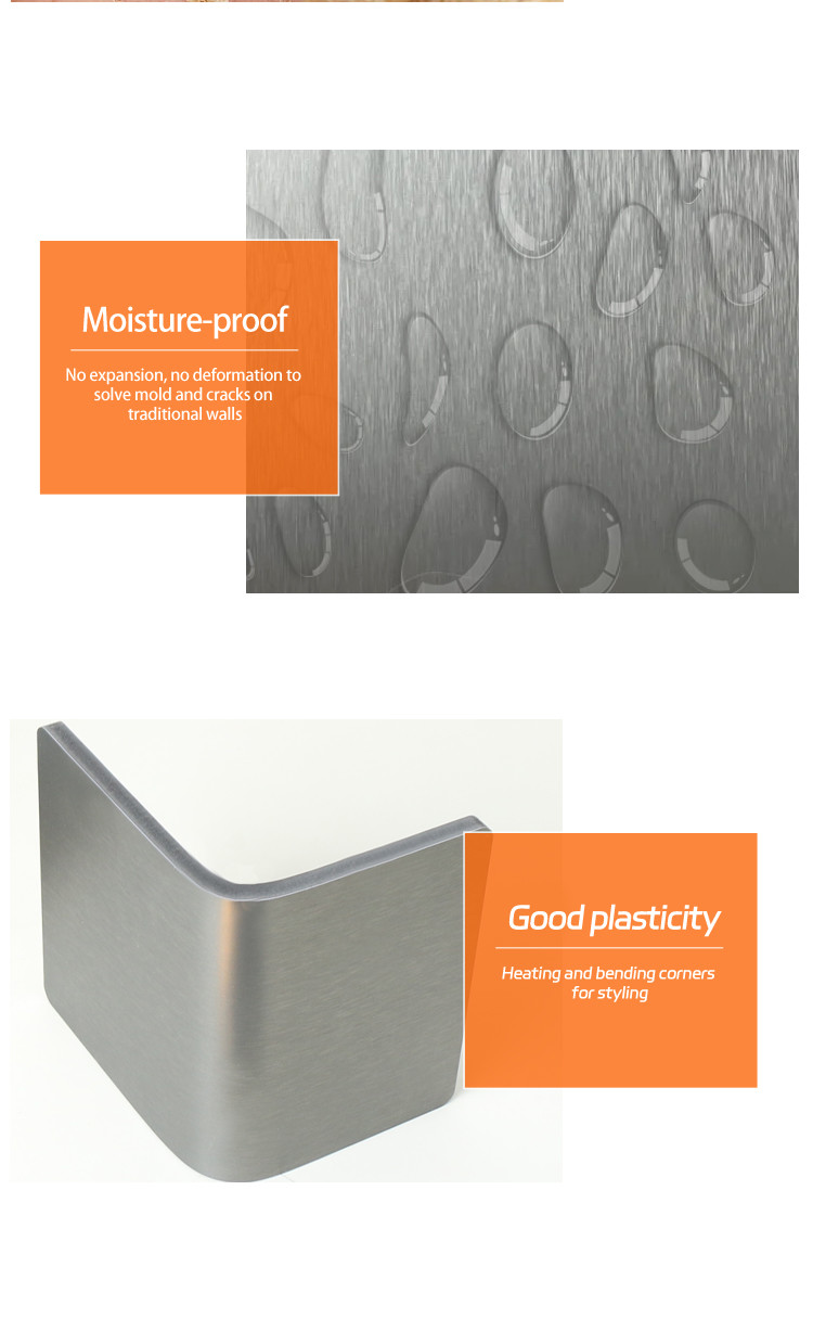 Carbon Crystal Board Fireproof Bamboo Charcoal Metal Board Veneer