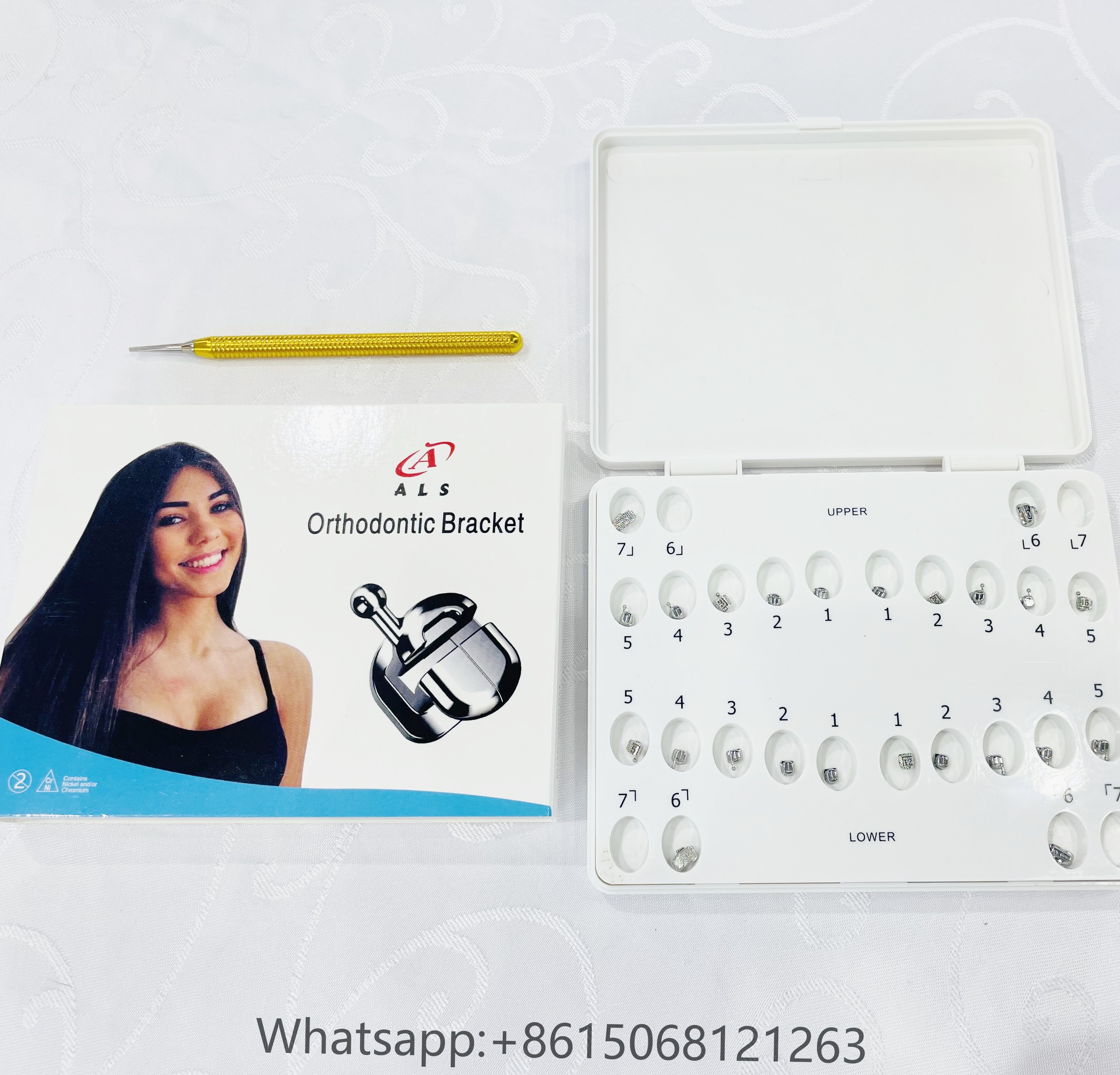 Q Type Self Ligating Dental metal Orthodontic Bracket Ortodoncia With 345 Hooks