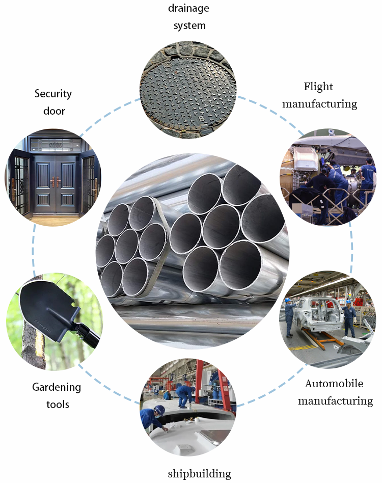 ASTM S235JR Low Carbon Galvanized Steel Pipe DN40 DN200 For Building Material