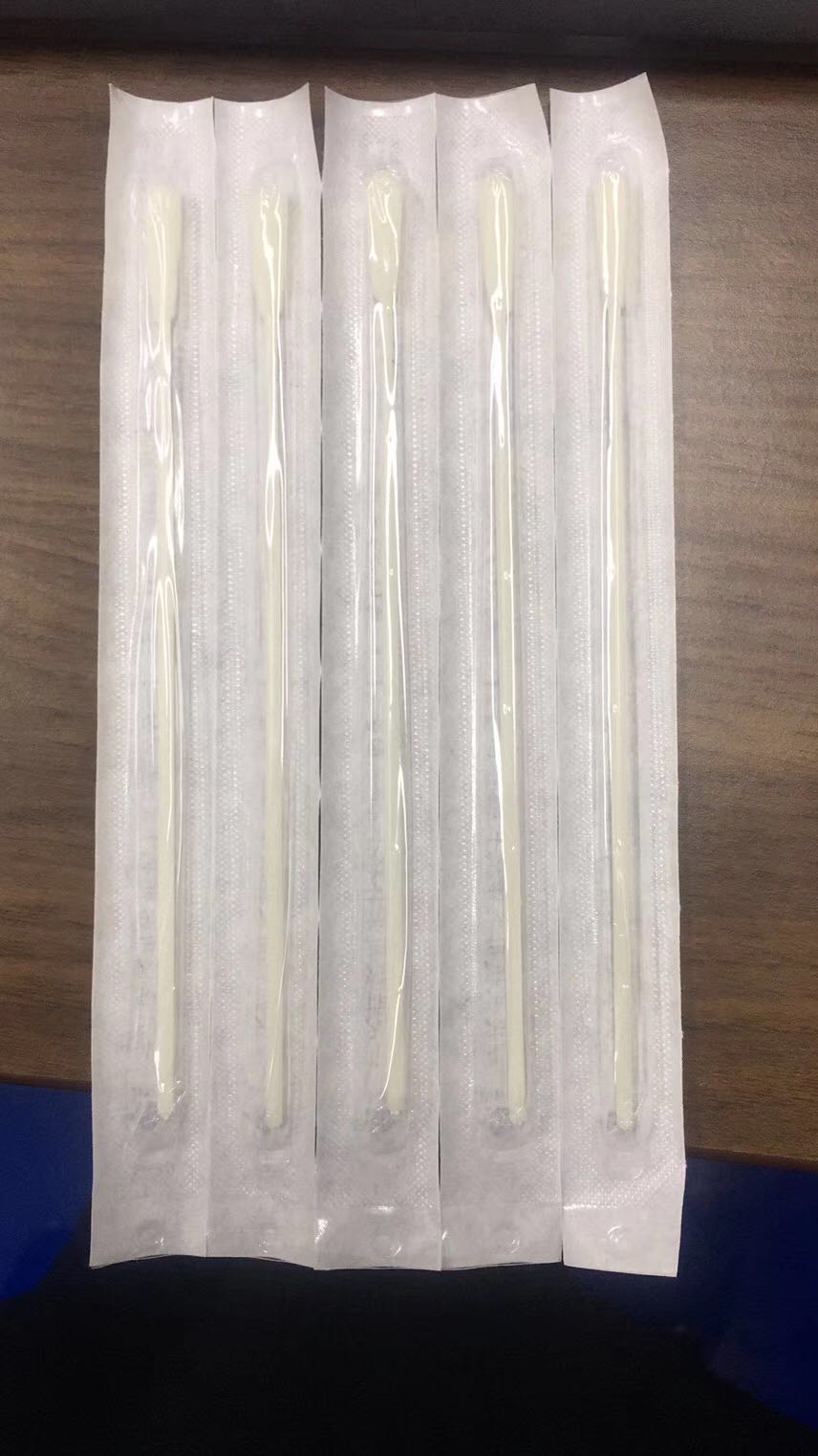 Single Use Medical Cotton Swab , Nose Throat Swab With Break Point