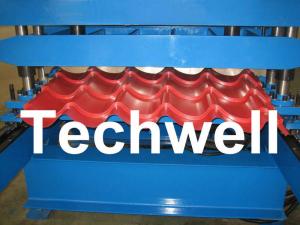 China PLC Control Step Tile Roll Forming Machine for Glazed Tile , Roof Tile , Metal Roof Tile wholesale
