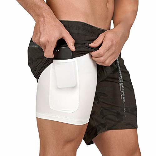 Fitness Running Wear Mens Split Running Shorts Mens Prevent Abrasion