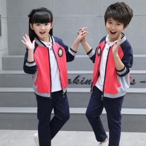 China Kids Kindergarten Primary School Uniforms Long Sleeve Stand Collar Sportswear wholesale