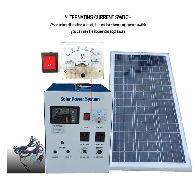 2000w Outdoor Solar Lighting System Portable 24V 24hrs For Home Electricity