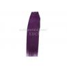 Custom Ear To Ear Frontal / Purple Human Hair Lace Front Wig Silky Straight Hair Extensions for sale