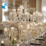 7 Arm 9 Arm Crystal Candelabra Glass Centerpieces Wedding 120CM