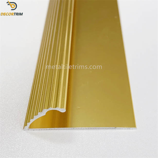 Fluted Edge Curved Carpet Transition Strip Aluminum Alloy 6063 Material