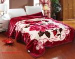 Blanket with flowers Grade A B Thicken Laschel Blankets Home Textile pink&beige