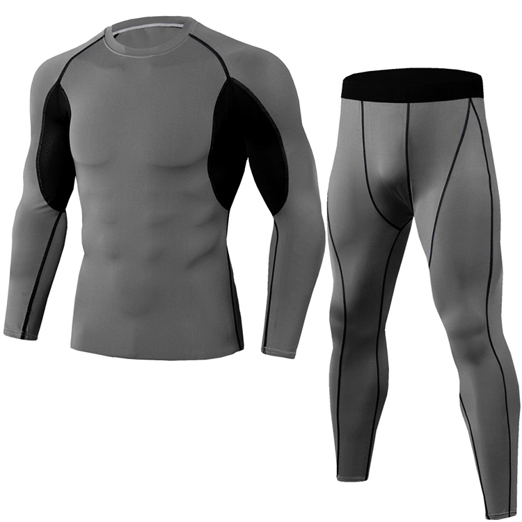Quick Dry Breathable Compression Running Rash Set Men Gym Wear