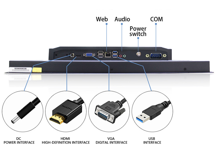21.5 Inch All In One Touch Screen Panel PC Desktop Computer with J1900 Fanless Processor