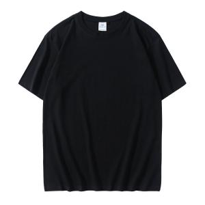 China Fashionable Plain Organic Cotton T Shirts Anti Pilling Plain Black Cotton Shirt wholesale