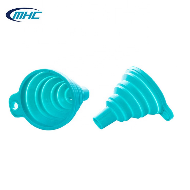 Mini Collapsible Silicone Kitchen Funnels Oil Liquid Reusable Customized Food Grade