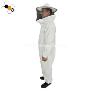 China Breathable White Brown Cotton Agricultural Beekeeper Coveralls wholesale