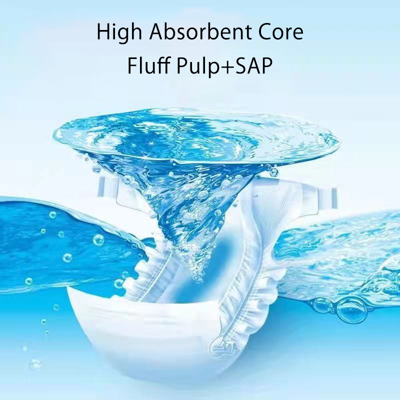 Printed Non Woven Fabric Adult Diaper for Maximum Comfort and Incontinence Management