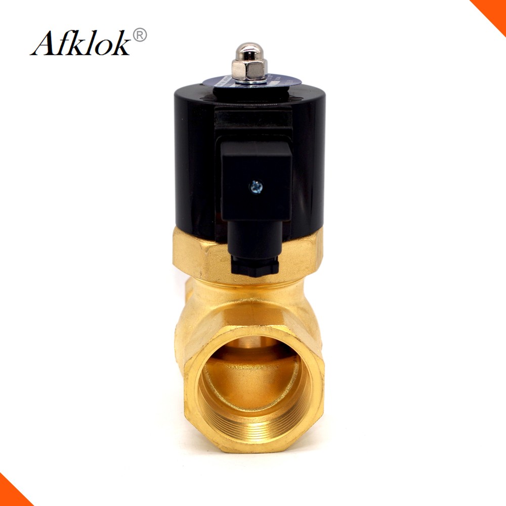 Brass Steam Solenoid Valve Low Pressure DC 2 Inch 24 Volt B Class Insulation Grade