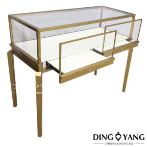 China Brushed Bronze Lockable Jewelry Display Cases wholesale