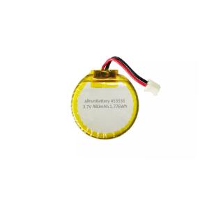 China Round 3.7 Volt Lithium Polymer Battery 480mAh LiPo Battery Rechargeable wholesale