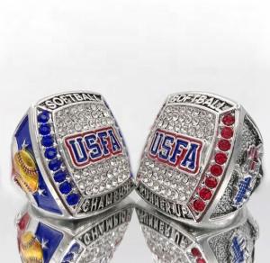China Silver Usssa Youth Softball Championship Rings wholesale