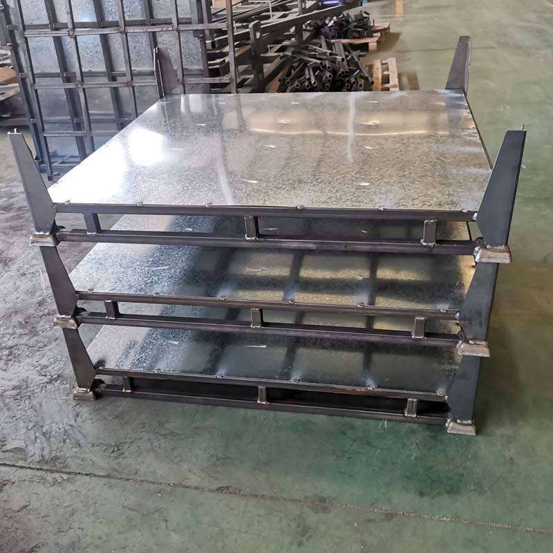Steel Grid Material Metal Box Pallet Transport Industrial Storage Box