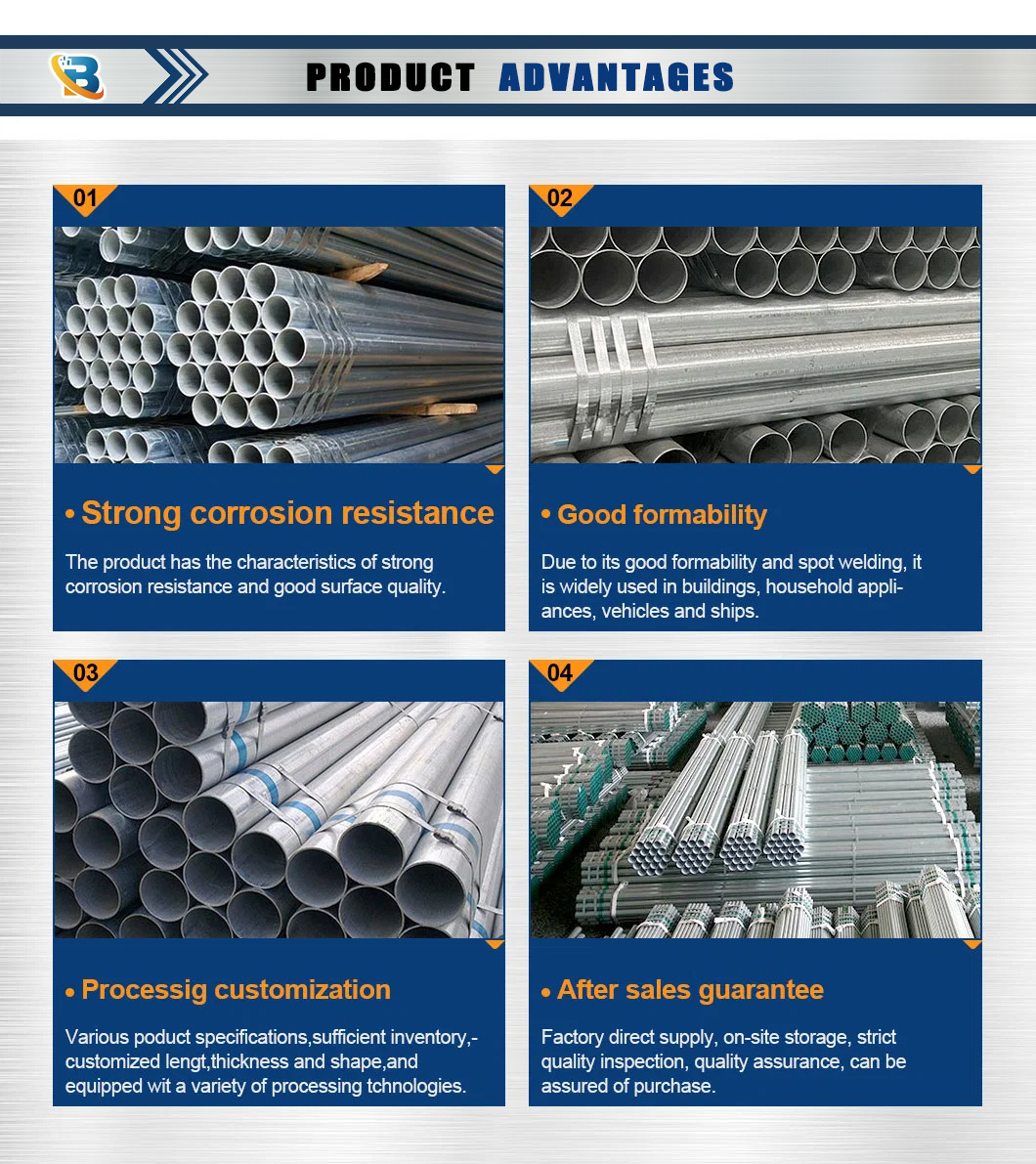 Hot DIP Galvanized Scaffolding Steel Pipe/Tube Low Carbon Free Round ASTM Hot Rolled ERW Galvanized Tube 10 - 1219 mm Fluid Pipe