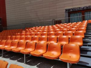 China Temporary Grandstand Portable Outdoor Bleachers With Galvanized Steel Floor wholesale
