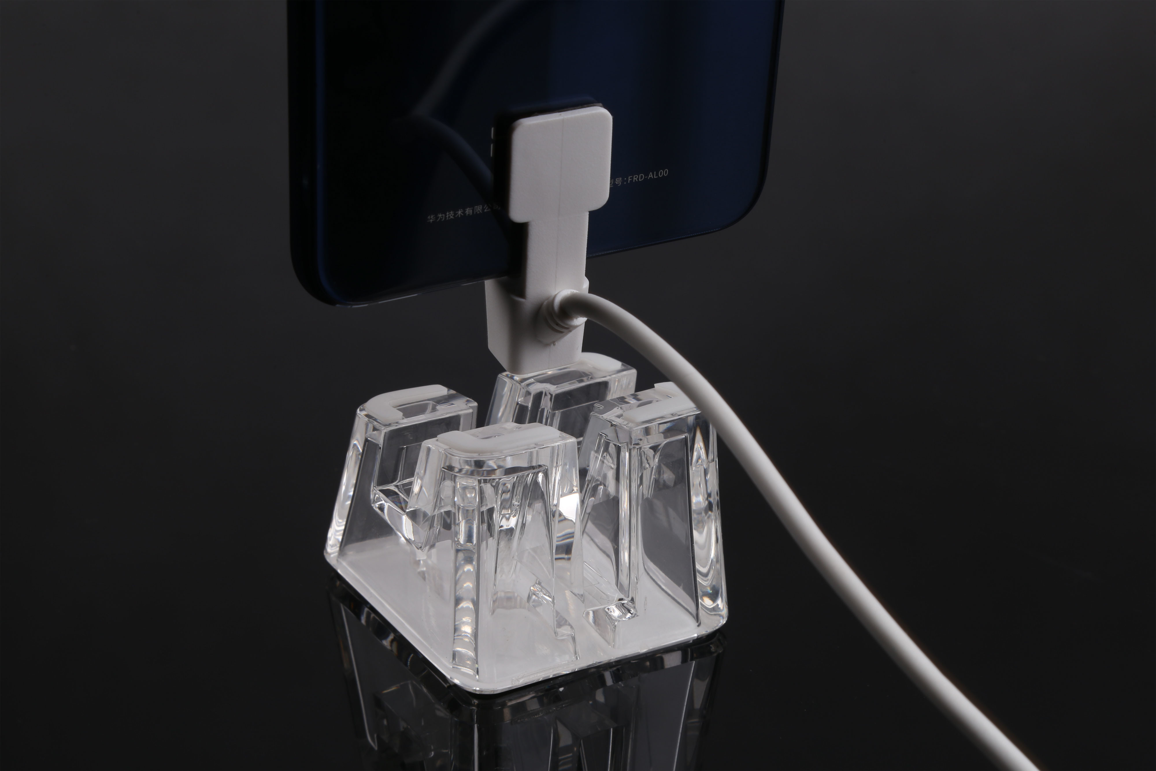 COMER 6 port alarm Controller Store mobile phone acrylic display rack for mobile phone retail stores exhibition display