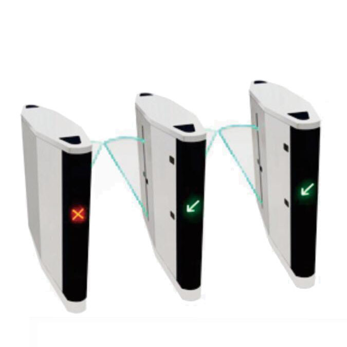 Pedestrian Flap Barrier Gate Access Control Turnstile For Subway 304 Stainless Steel