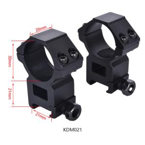 China High Profile Dual Ring Scope Mount Double Rings Mount Matte Black Center Height 21mm wholesale