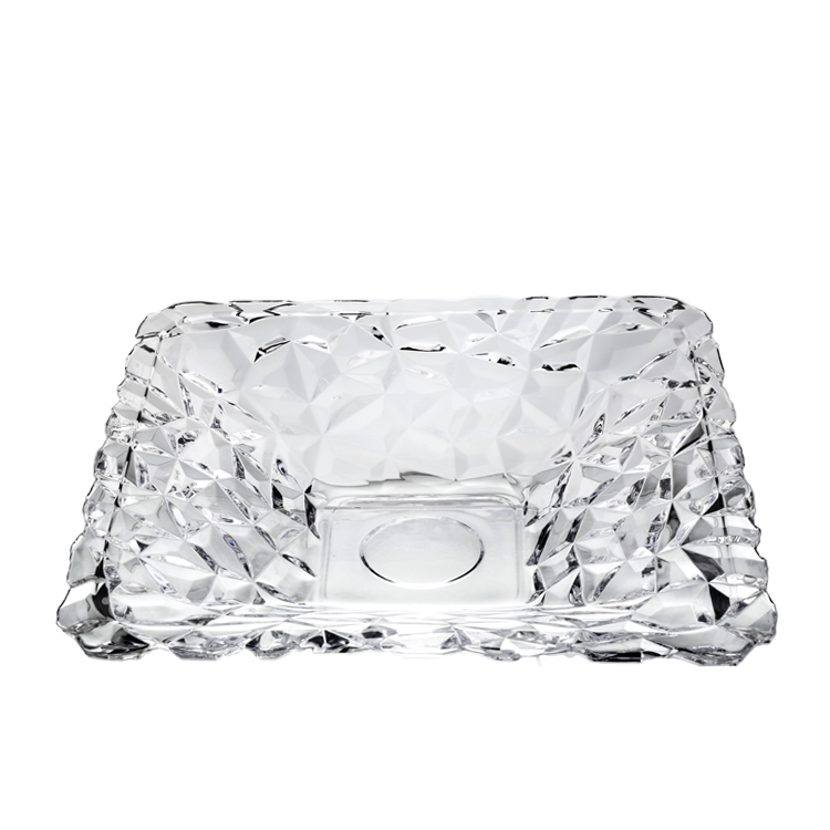 High Quality Transparent Pattern Decorative Ice Cube Collection Square Bowl