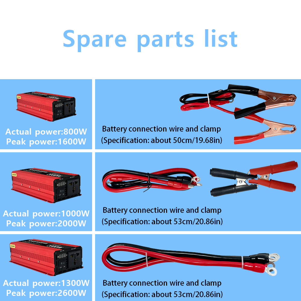 1000W 1600W 2300W Power Inverter 12v 24v 48v 60v To 110v 220v Pure Sine Wave Car Solar Inverter Output Frequency 50Hz/60Hz