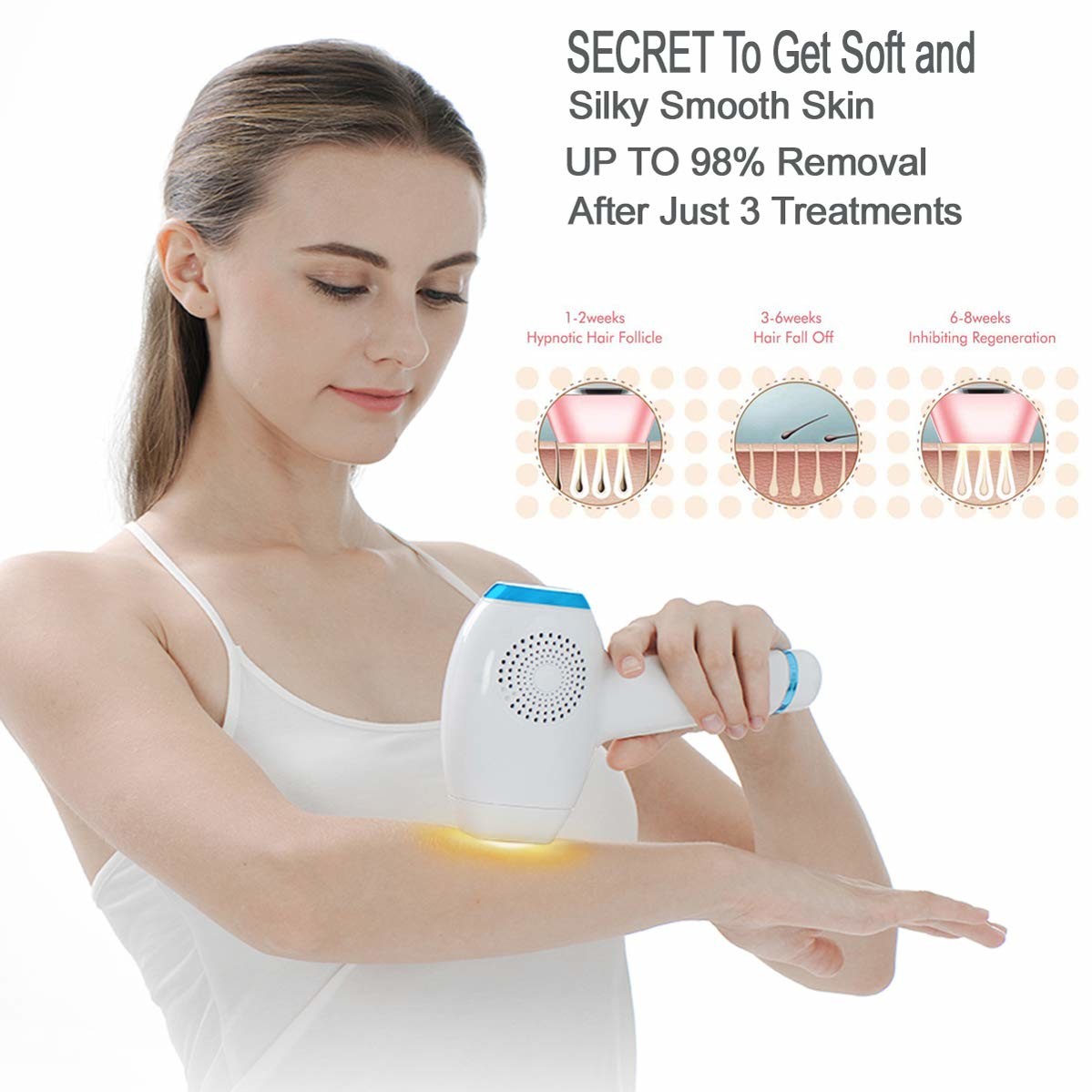 FDA IPL Cooling 350000 Flashes Home Laser Hair Removal Device