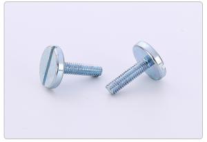 China White Zinc Plated Steel Slotted Drive Thumb Screws GB833 Big Filliser Head Slotted Drive Screws wholesale