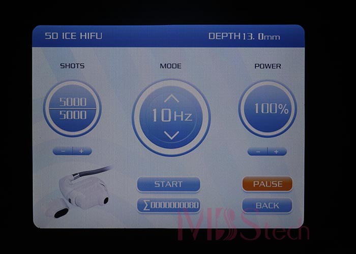1000000 Shots 5 Cartridge ICE 5D Hifu Face Lift Machine