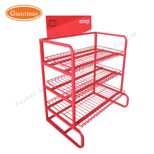 Wire Rack Retail Store Metal Counter Display Stand