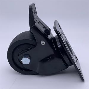 China Black Nylon PA Swivel Brake Casters for Electric Transport Cart 3 inch wholesale