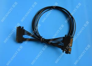 China 22 Pin Male to Female Hard Drive SATA Power Cable Black Slimline 20 Inch wholesale