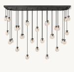 Kitchen Pearl Rectangle K9 Crystal Glass Chandelier 110V-220V