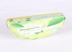 Yellow Half Round Candy Gift Tin Boxes Artwork Printing Food Grade Metal