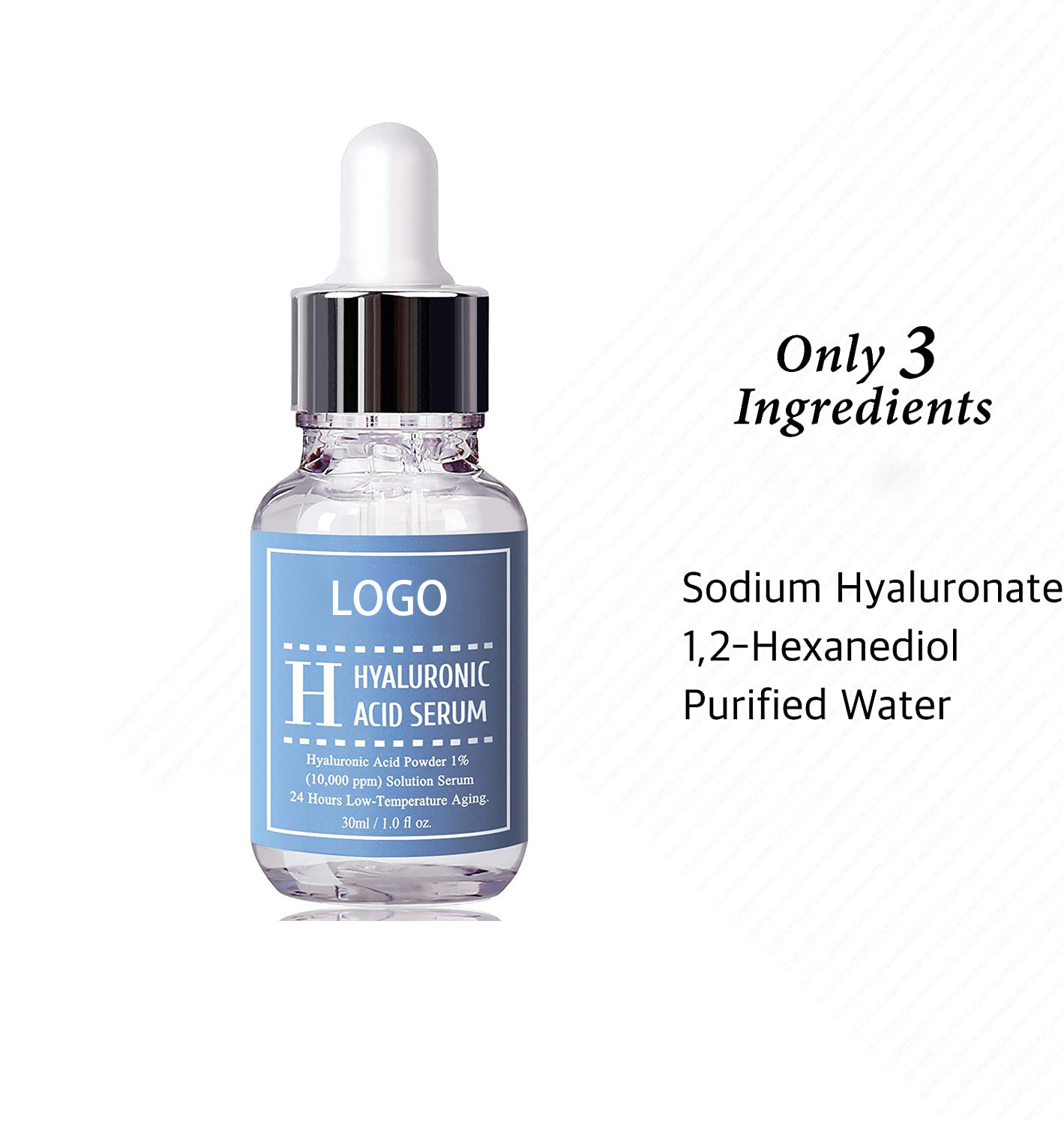 OEM Private Label Hyaluronic Acid Serum Anti Wrinkles Anti Aging Natural Face Serum