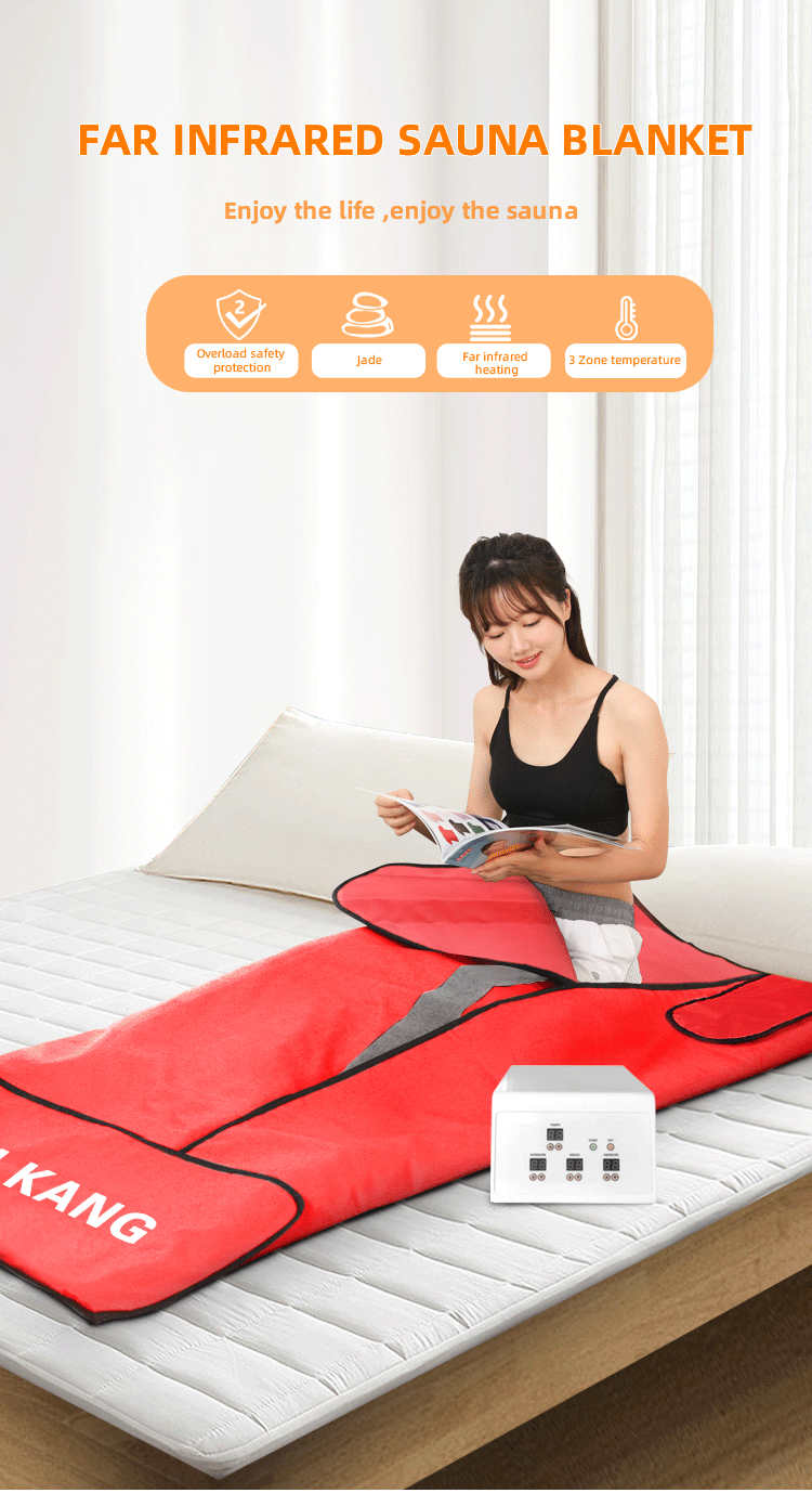 Experience Deep Relaxation with Jade Tourmaline Infrared Sauna Blanket and 600W Power