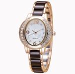 OEM fashion wrist watch with ceramic watch band, ladies' quartz watch ,Ladies