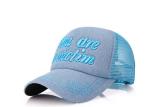 Denim Brown Cute Baseball Caps For Women , Female Monogrammed Baseball Hats