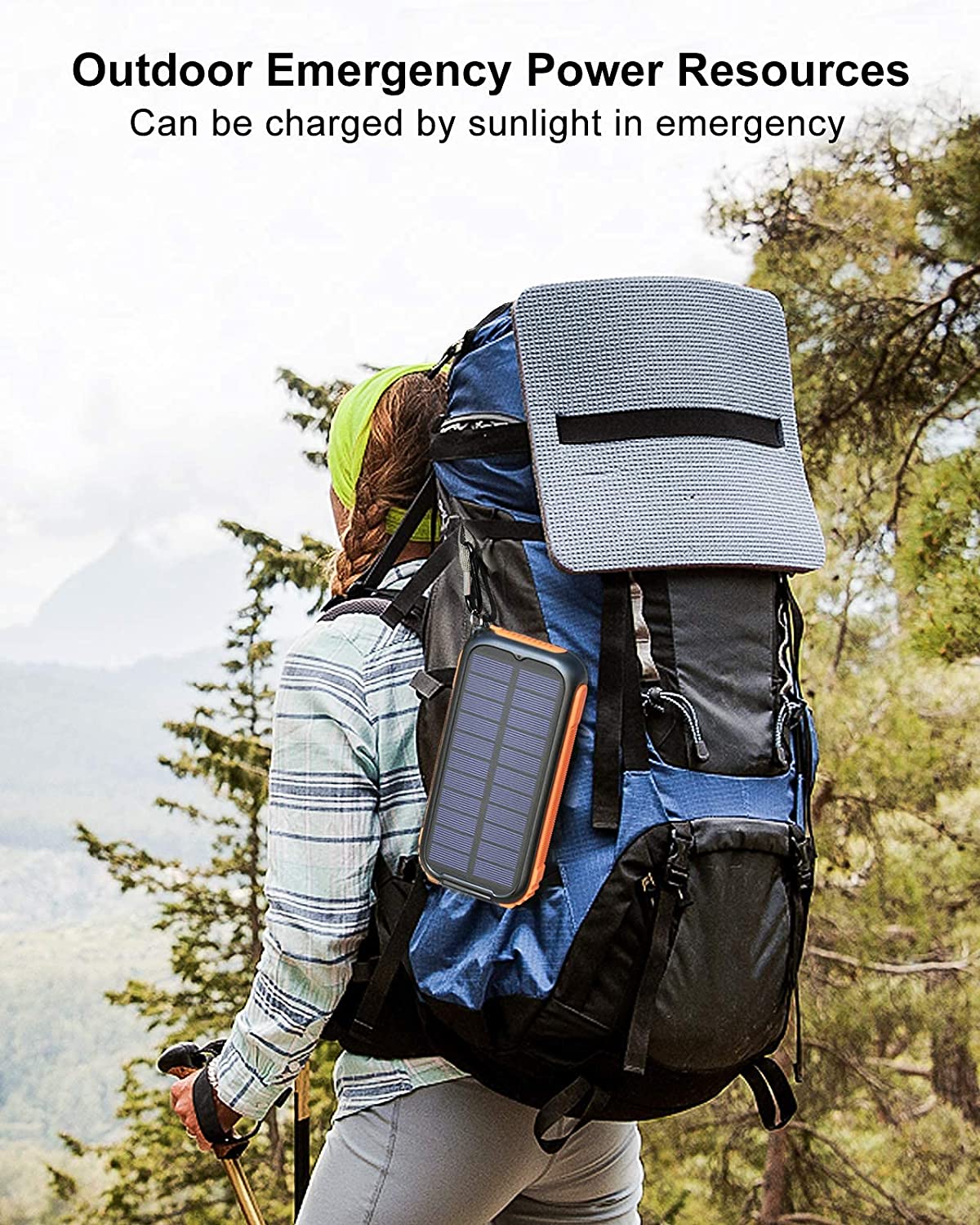Real Portable Hand Crank Solar Power Bank Station 26800mAh NCM